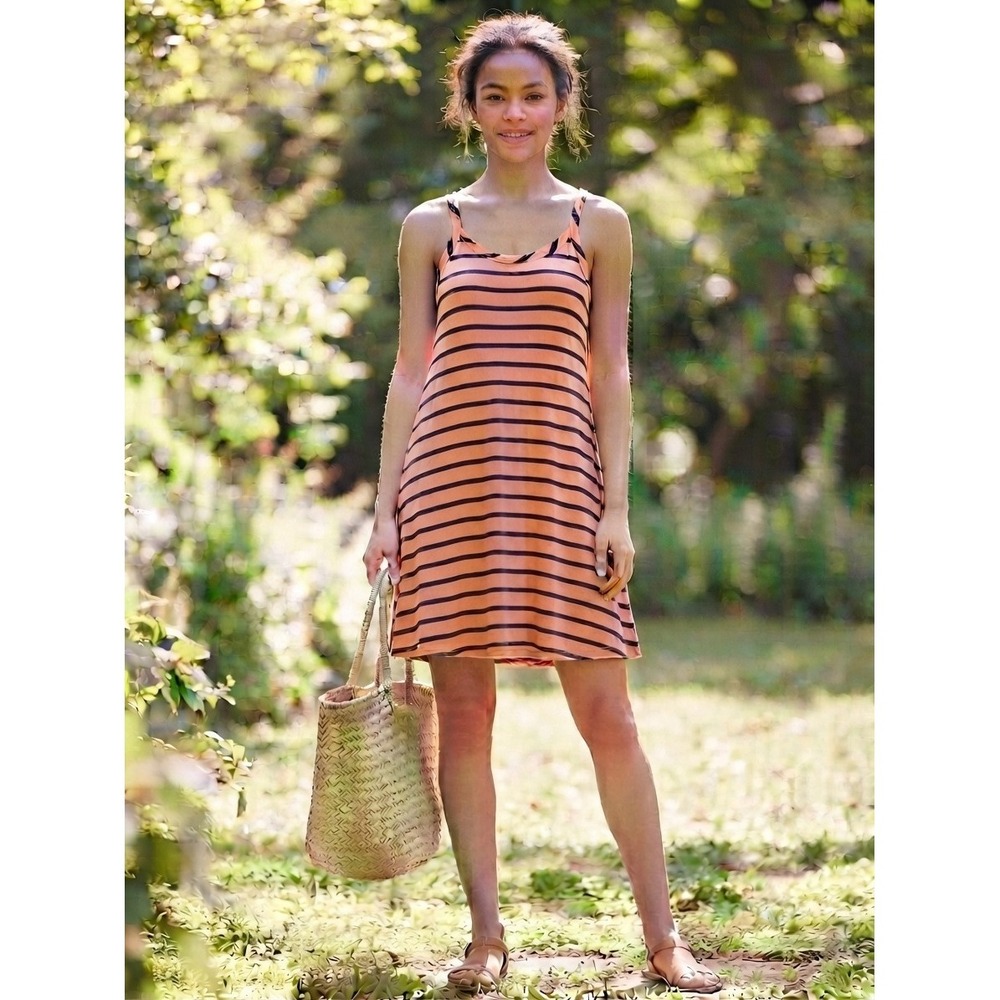 NWOT Hard Tail Forever‎ Minimalist Tank Striped Dress Size S Boho Summer Coastal